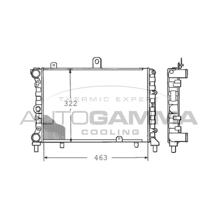 Radiatorius, variklio aušinimas AUTOGAMMA 100450