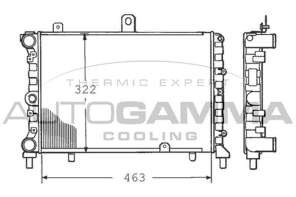 Radiatorius, variklio aušinimas AUTOGAMMA 100450