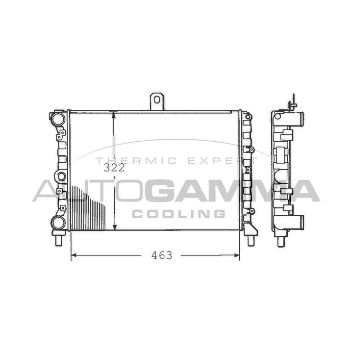 Radiatorius, variklio aušinimas AUTOGAMMA 100451