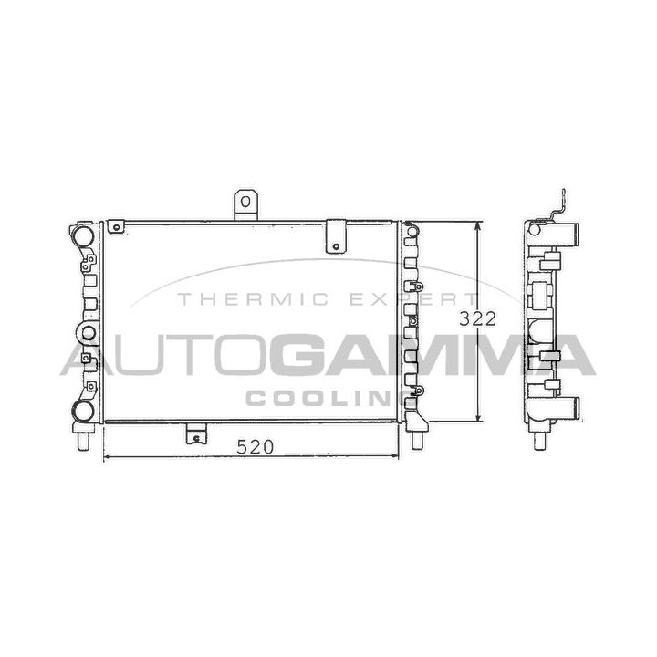Radiatorius, variklio aušinimas AUTOGAMMA 100452