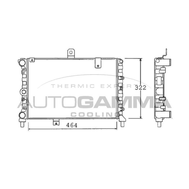 Radiatorius, variklio aušinimas AUTOGAMMA 100453