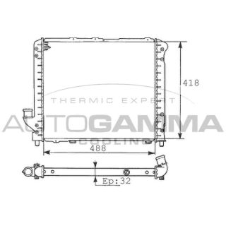 Radiatorius, variklio aušinimas AUTOGAMMA 100460