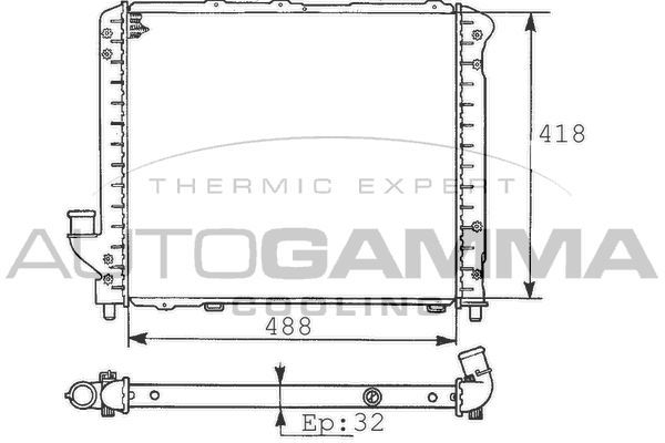 Radiatorius, variklio aušinimas AUTOGAMMA 100460