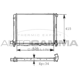 Radiatorius, variklio aušinimas AUTOGAMMA 100461