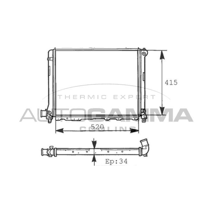 Radiatorius, variklio aušinimas AUTOGAMMA 100461