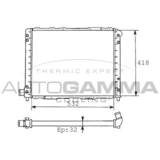 Radiatorius, variklio aušinimas AUTOGAMMA 100462