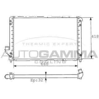 Radiatorius, variklio aušinimas AUTOGAMMA 100463