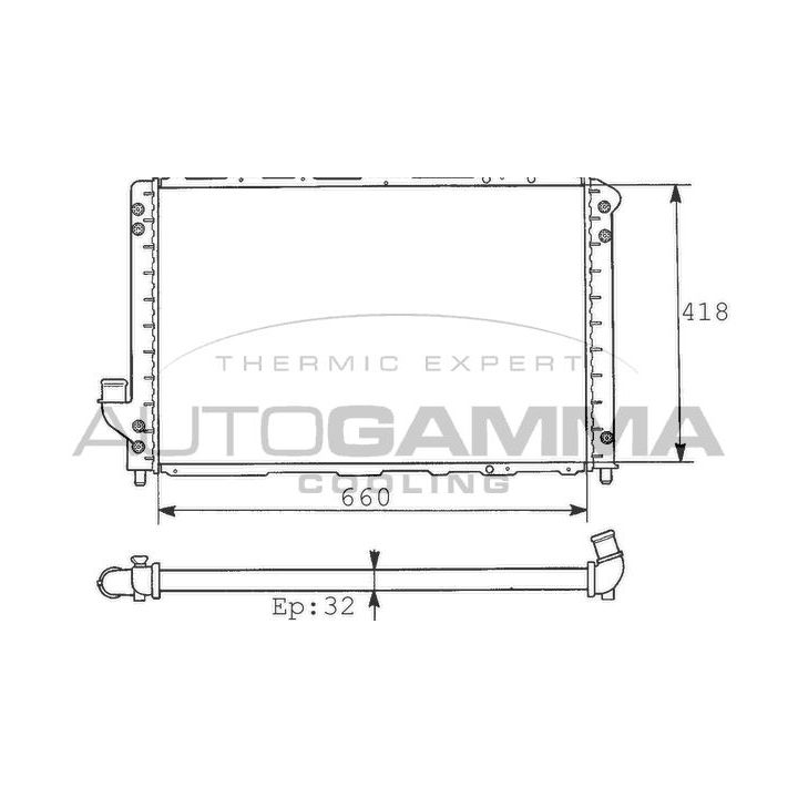 Radiatorius, variklio aušinimas AUTOGAMMA 100463