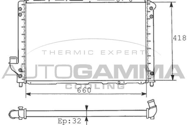 Radiatorius, variklio aušinimas AUTOGAMMA 100463