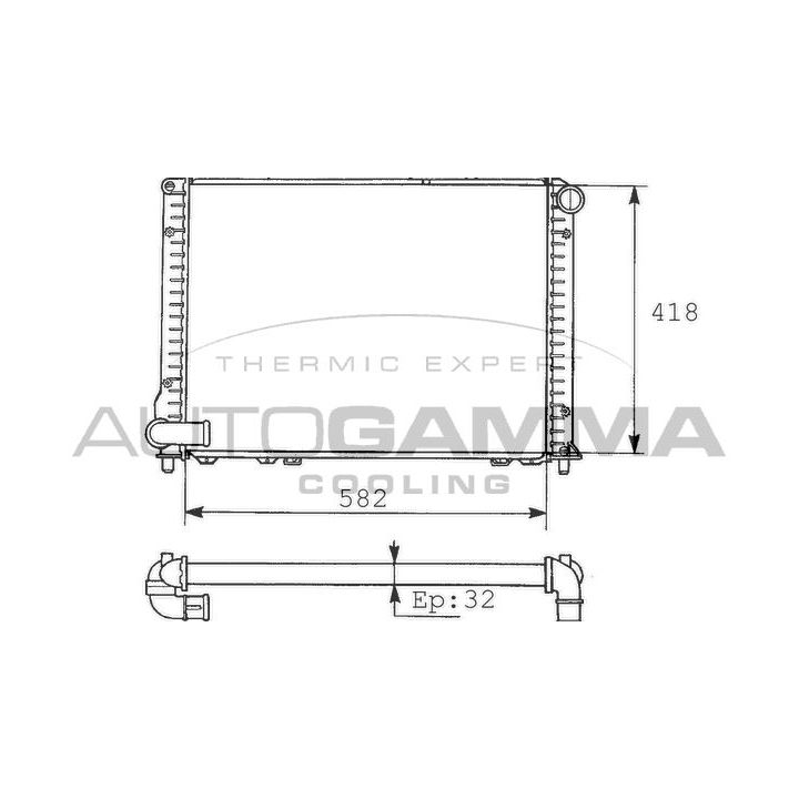 Radiatorius, variklio aušinimas AUTOGAMMA 100464
