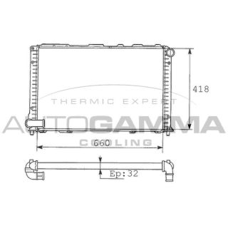 Radiatorius, variklio aušinimas AUTOGAMMA 100465