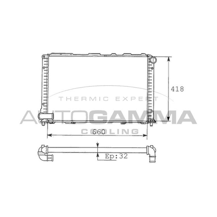 Radiatorius, variklio aušinimas AUTOGAMMA 100465