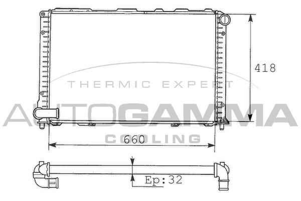 Radiatorius, variklio aušinimas AUTOGAMMA 100465