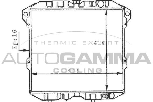Radiatorius, variklio aušinimas AUTOGAMMA 100596