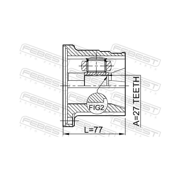Jungčių komplektas, kardaninis velenas FEBEST 0211-FX35LH