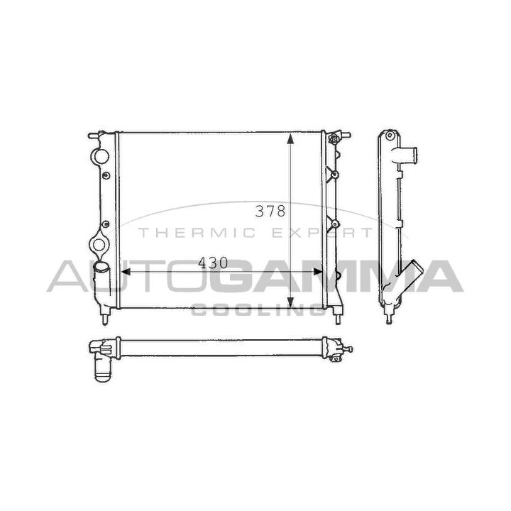 Radiatorius, variklio aušinimas AUTOGAMMA 100847