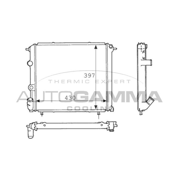 Radiatorius, variklio aušinimas AUTOGAMMA 100849