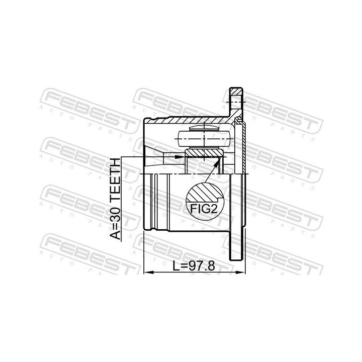 Jungčių komplektas, kardaninis velenas FEBEST 0211-R51R