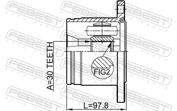 Jungčių komplektas, kardaninis velenas FEBEST 0211-R51R