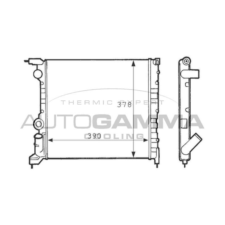 Radiatorius, variklio aušinimas AUTOGAMMA 100850