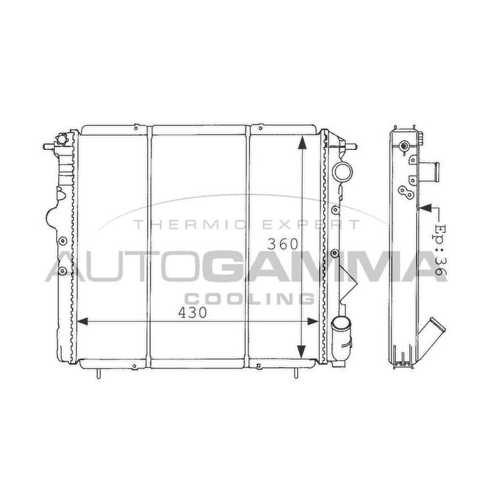 Radiatorius, variklio aušinimas AUTOGAMMA 100853