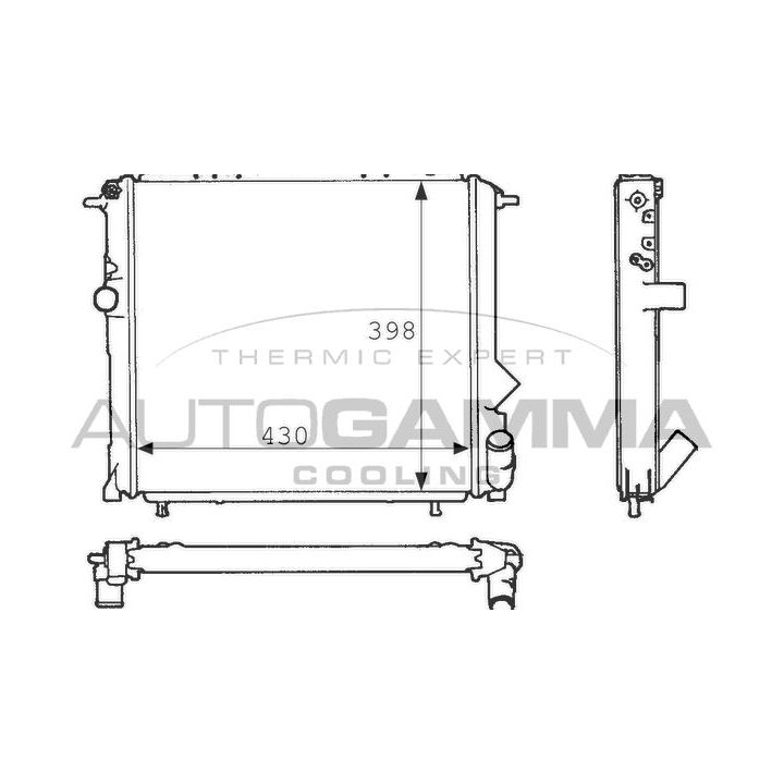 Radiatorius, variklio aušinimas AUTOGAMMA 100856