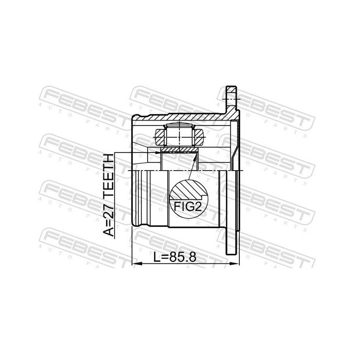 Jungčių komplektas, kardaninis velenas FEBEST 0211-S50R