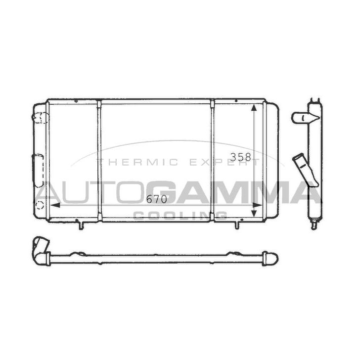 Radiatorius, variklio aušinimas AUTOGAMMA 100863