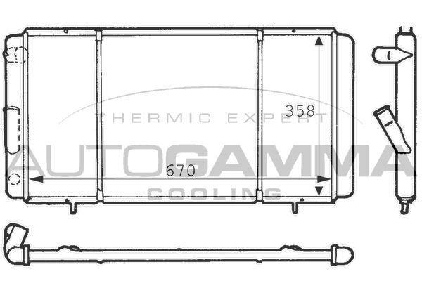 Radiatorius, variklio aušinimas AUTOGAMMA 100863
