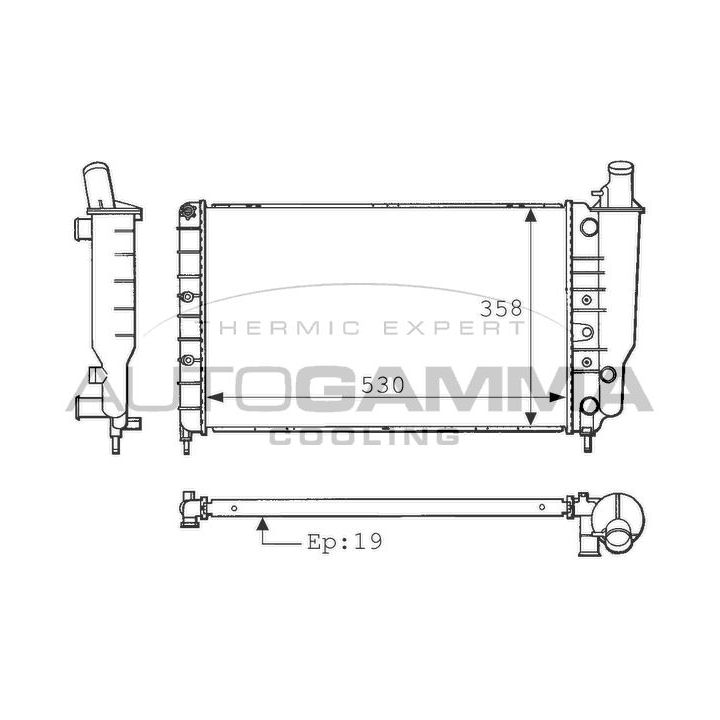 Radiatorius, variklio aušinimas AUTOGAMMA 100864