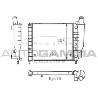 Radiatorius, variklio aušinimas AUTOGAMMA 100865