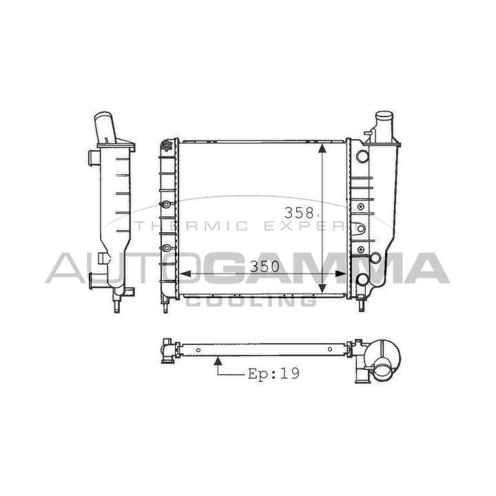 Radiatorius, variklio aušinimas AUTOGAMMA 100865