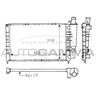 Radiatorius, variklio aušinimas AUTOGAMMA 100866