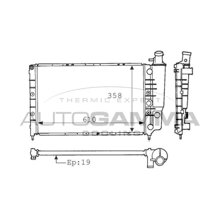 Radiatorius, variklio aušinimas AUTOGAMMA 100866