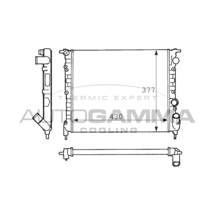 Radiatorius, variklio aušinimas AUTOGAMMA 100868