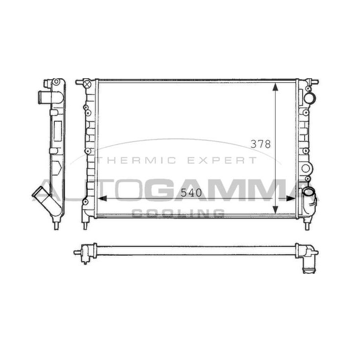 Radiatorius, variklio aušinimas AUTOGAMMA 100869