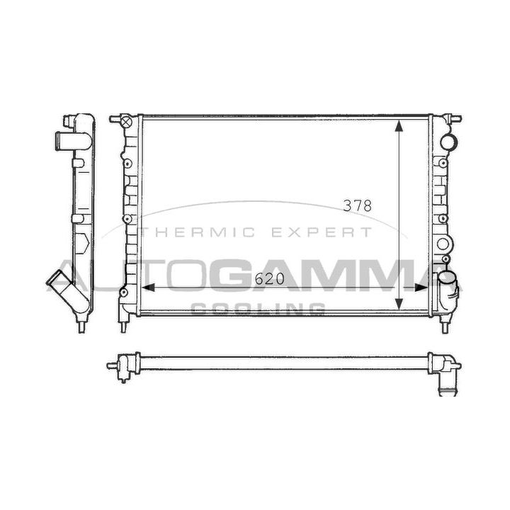 Radiatorius, variklio aušinimas AUTOGAMMA 100870