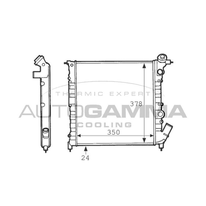 Radiatorius, variklio aušinimas AUTOGAMMA 100882
