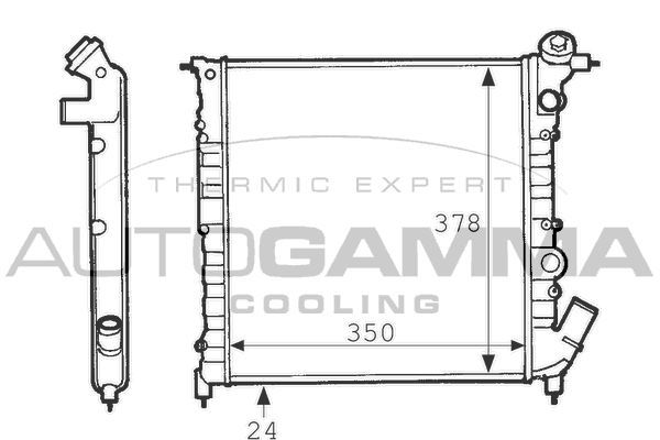 Radiatorius, variklio aušinimas AUTOGAMMA 100882