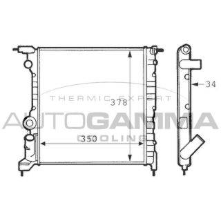 Radiatorius, variklio aušinimas AUTOGAMMA 100883