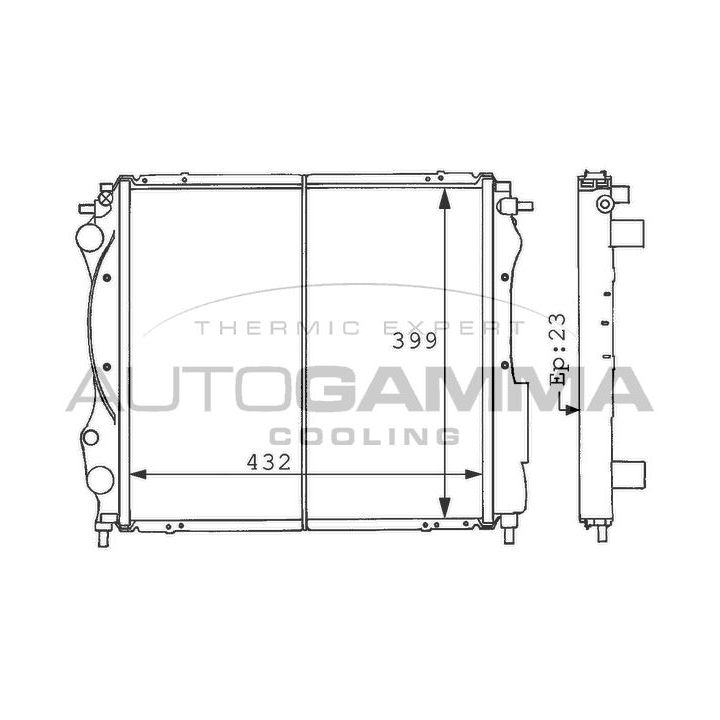 Radiatorius, variklio aušinimas AUTOGAMMA 100884