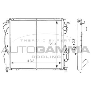 Radiatorius, variklio aušinimas AUTOGAMMA 100885