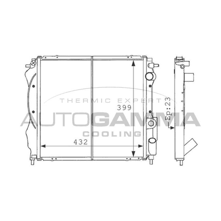 Radiatorius, variklio aušinimas AUTOGAMMA 100885
