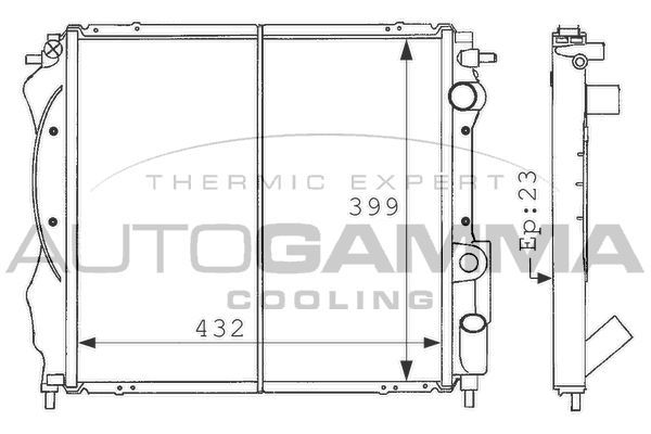 Radiatorius, variklio aušinimas AUTOGAMMA 100885
