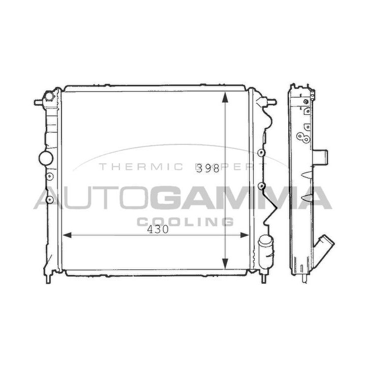 Radiatorius, variklio aušinimas AUTOGAMMA 100886