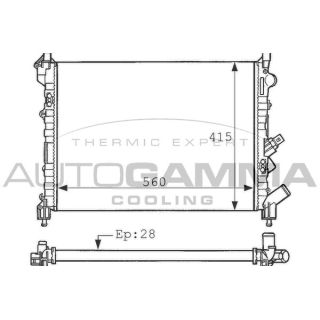 Radiatorius, variklio aušinimas AUTOGAMMA 100890