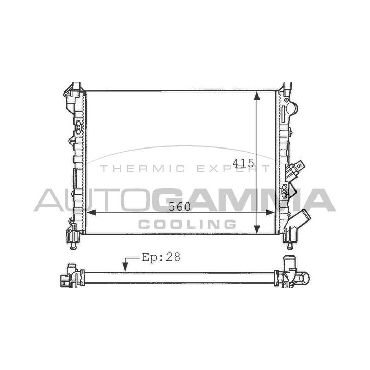 Radiatorius, variklio aušinimas AUTOGAMMA 100890