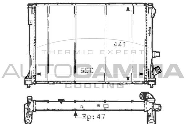 Radiatorius, variklio aušinimas AUTOGAMMA 100891