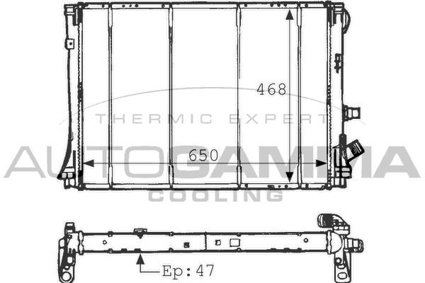 Radiatorius, variklio aušinimas AUTOGAMMA 100892