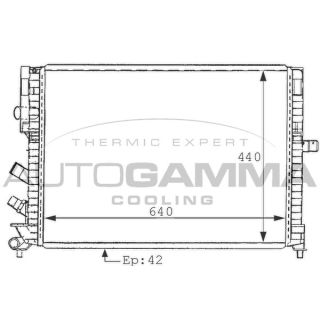 Radiatorius, variklio aušinimas AUTOGAMMA 100898